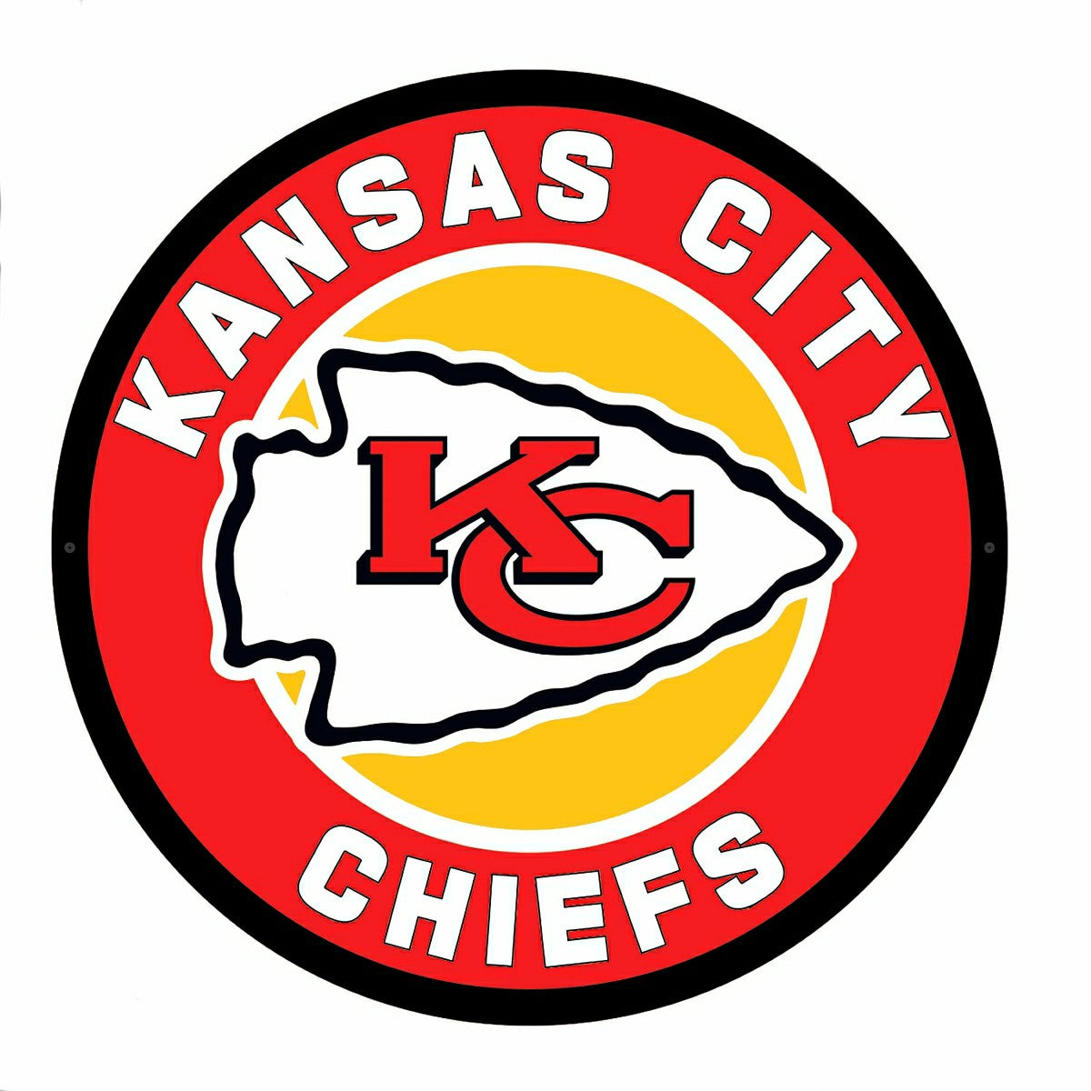 LED Wall Decor, Round, Kansas City Chiefs - NFL Home