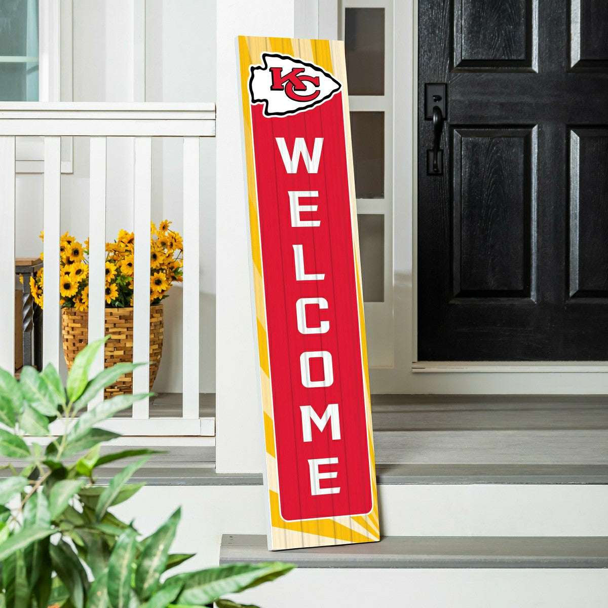 Kansas City Chiefs Summer Seasonal Single Sided Large Leaner, 46" - NFL Home