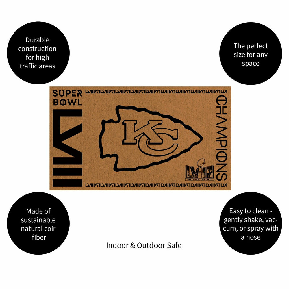 Kansas City Chiefs, SB58 Champions, Coir Mat 1C - NFL