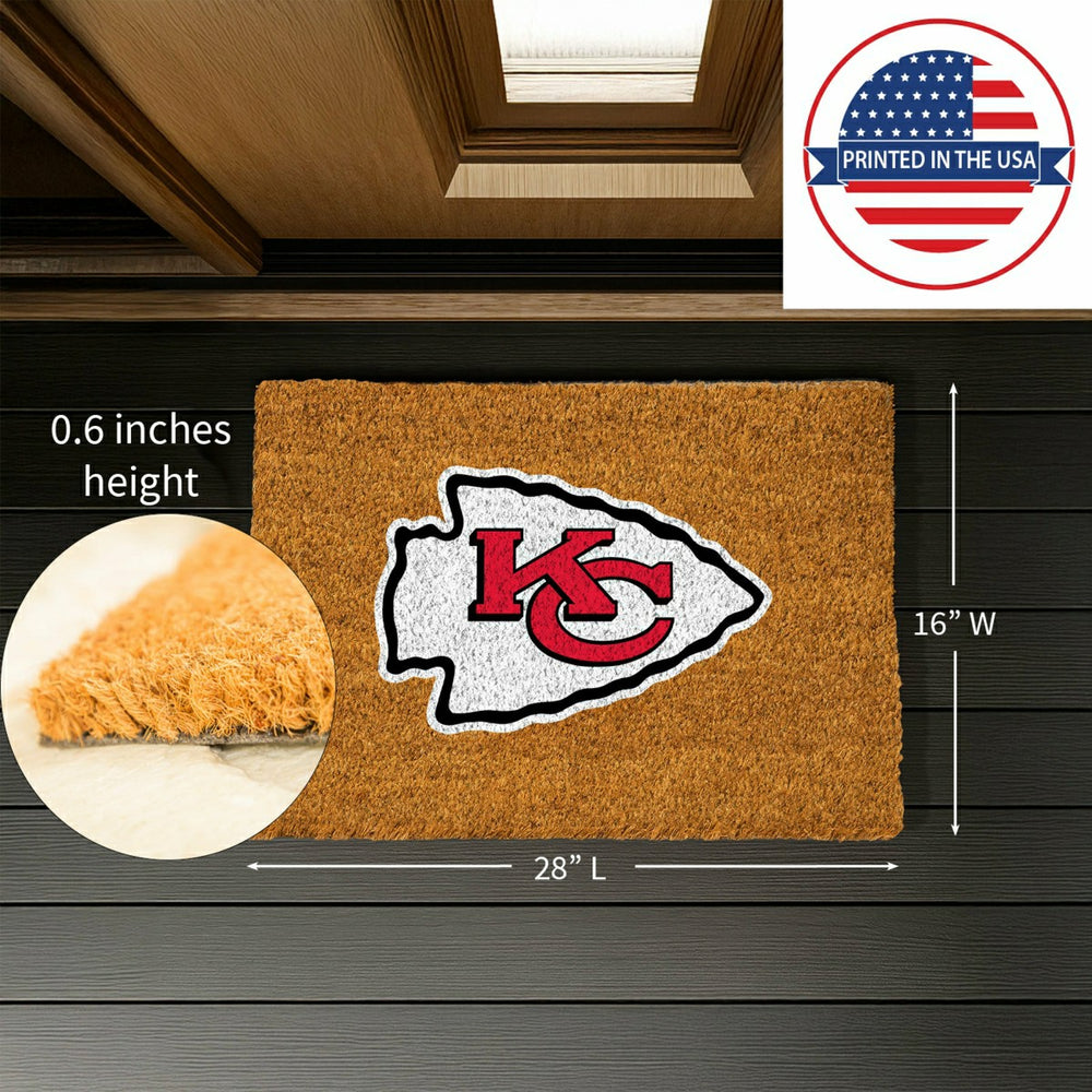 Coir Mat, 16"x28", Kansas City Chiefs - NFL