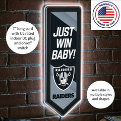 LED Wall Decor, Pennant, Las Vegas Raiders - NFL Home