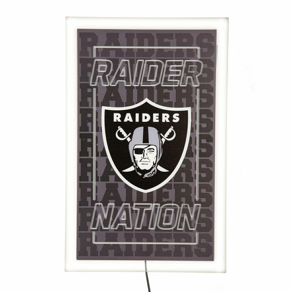 Las Vegas Raiders NFL Football Rectangle Neolite LED Decor - NFL Home
