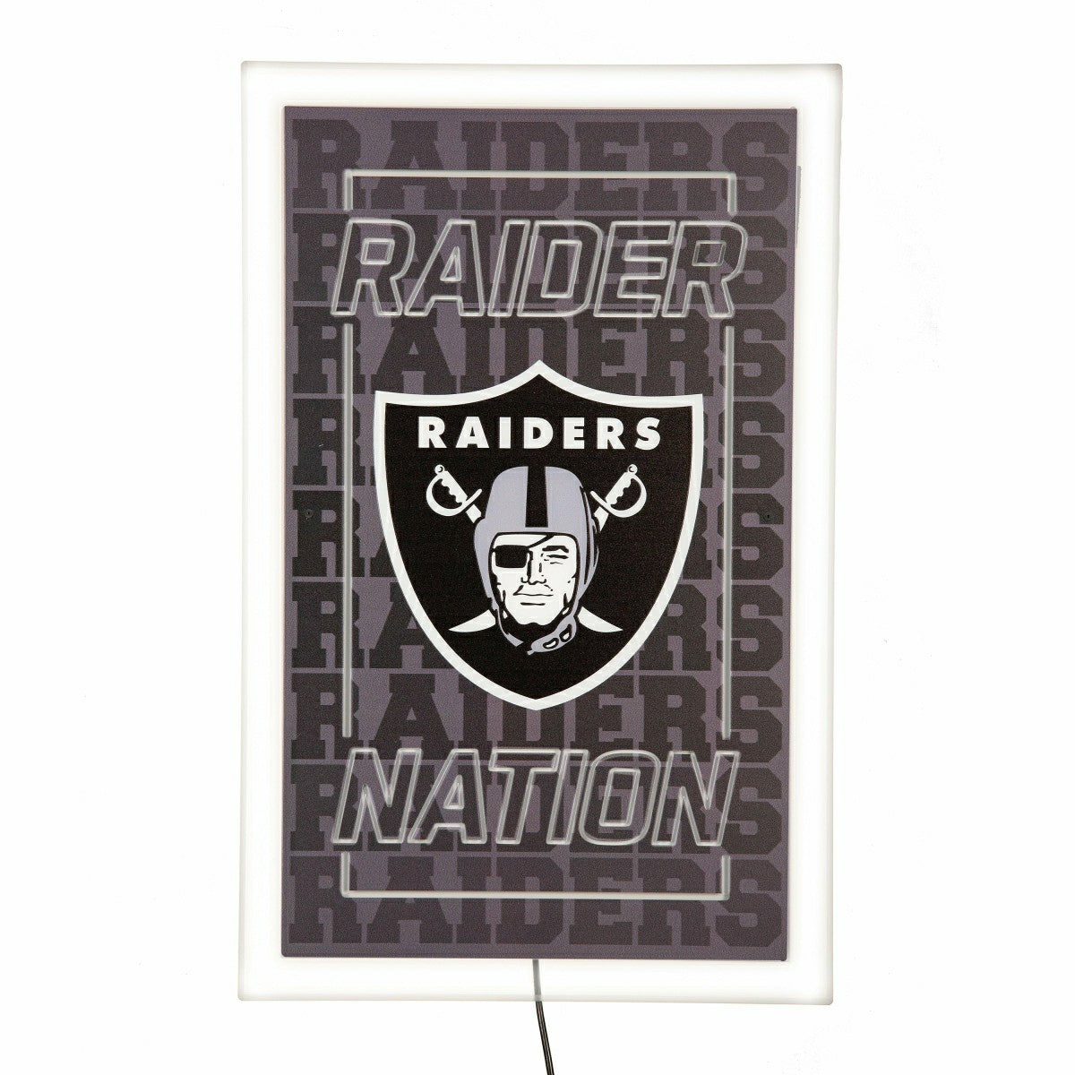 Las Vegas Raiders NFL Football Rectangle Neolite LED Decor - NFL Home