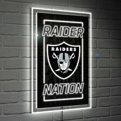 Las Vegas Raiders NFL Football Rectangle Neolite LED Decor - NFL Home
