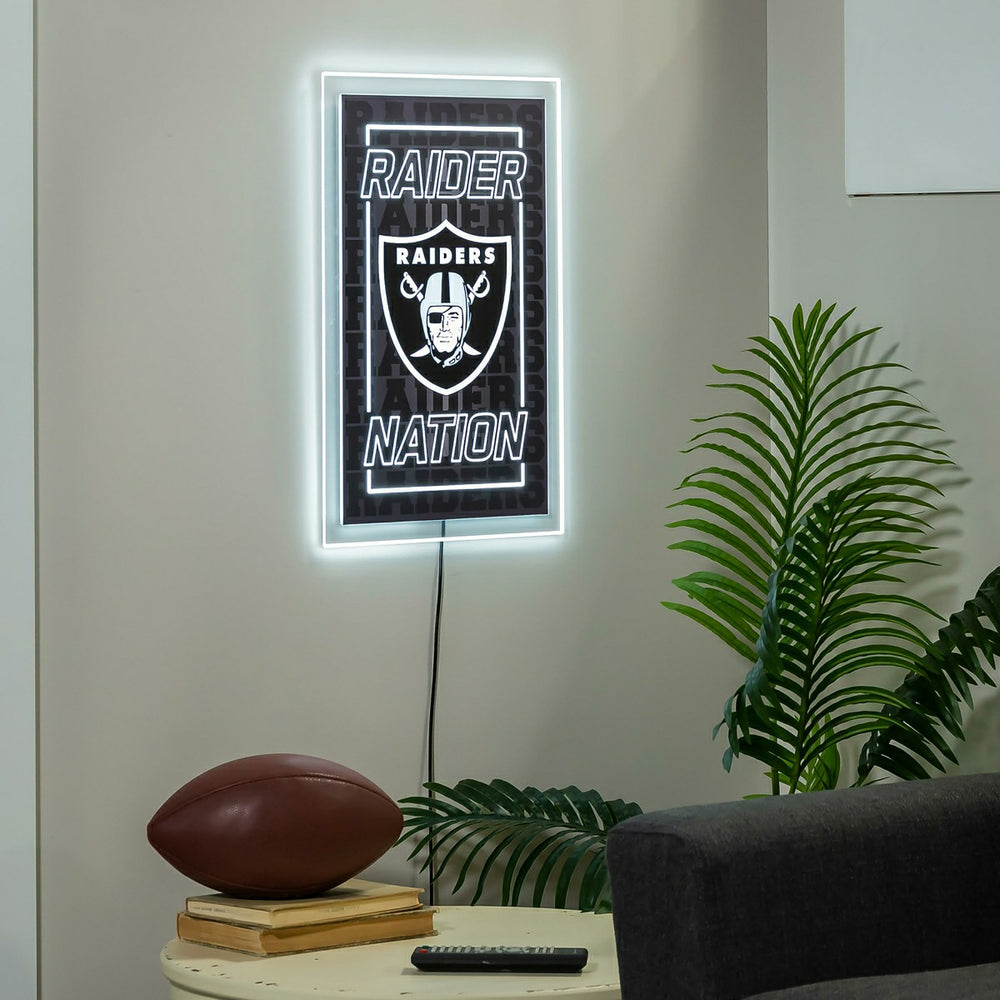 Las Vegas Raiders NFL Football Rectangle Neolite LED Decor - NFL Home