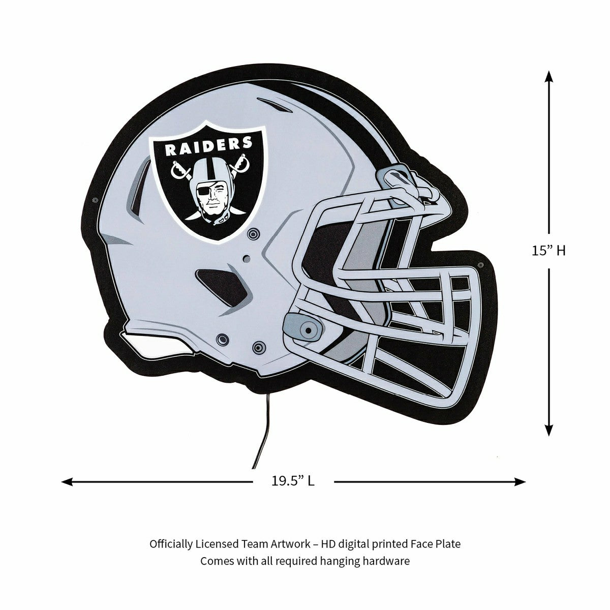 LED Wall Decor, Helmet, Las Vegas Raiders - NFL Home