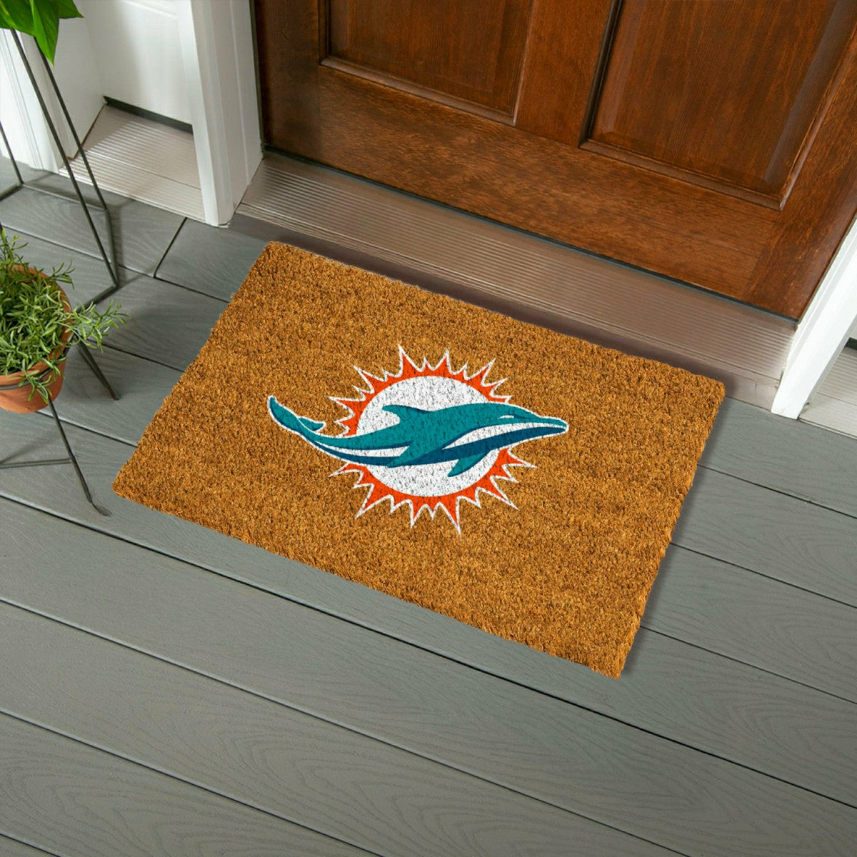 Coir Mat, 16"x28", Miami Dolphins - NFL