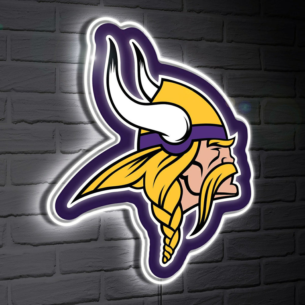 Minnesota Vikings LED Wall Decor, Glazelite, Logo - NFL Home