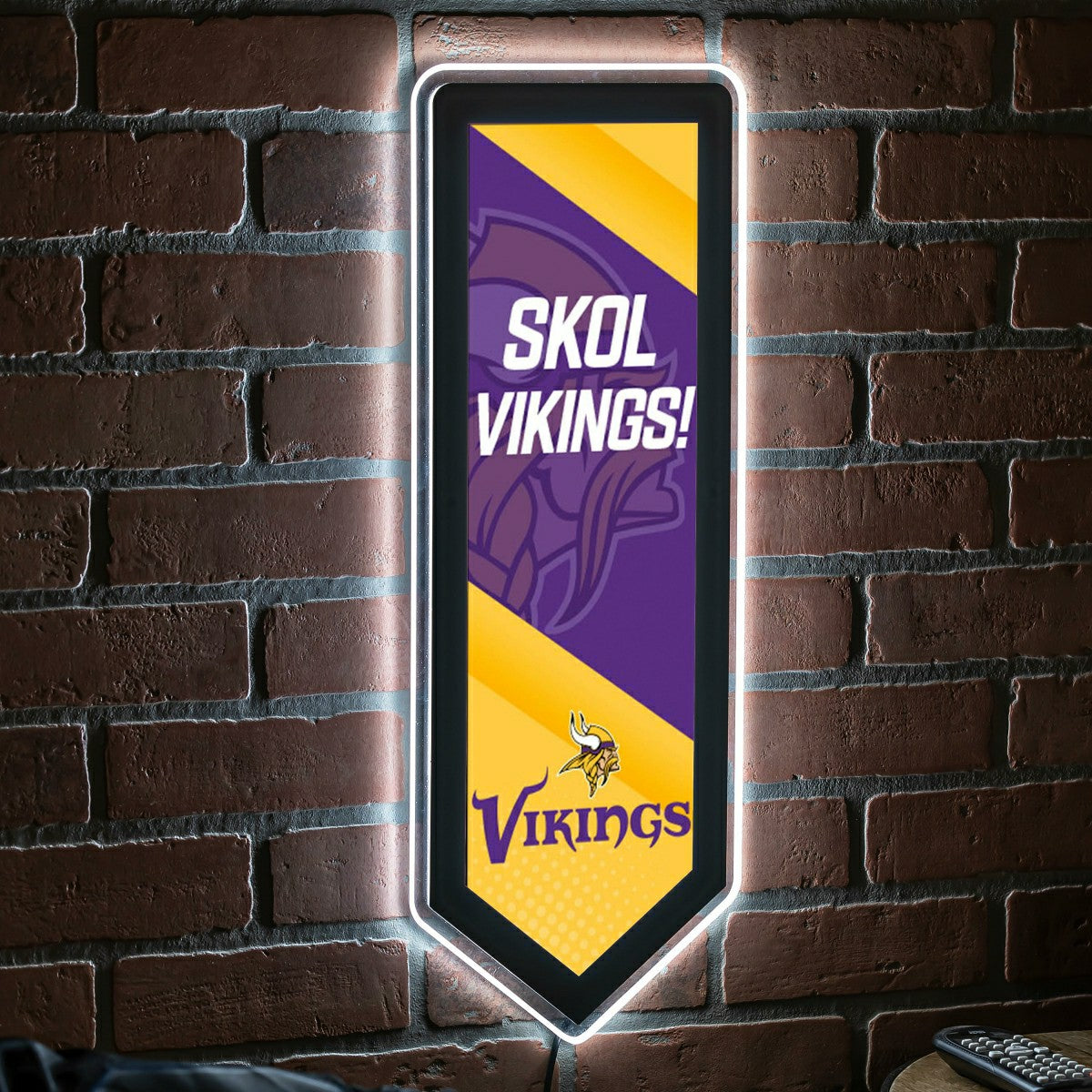 LED Wall Decor, Pennant, Minnesota Vikings - NFL Home