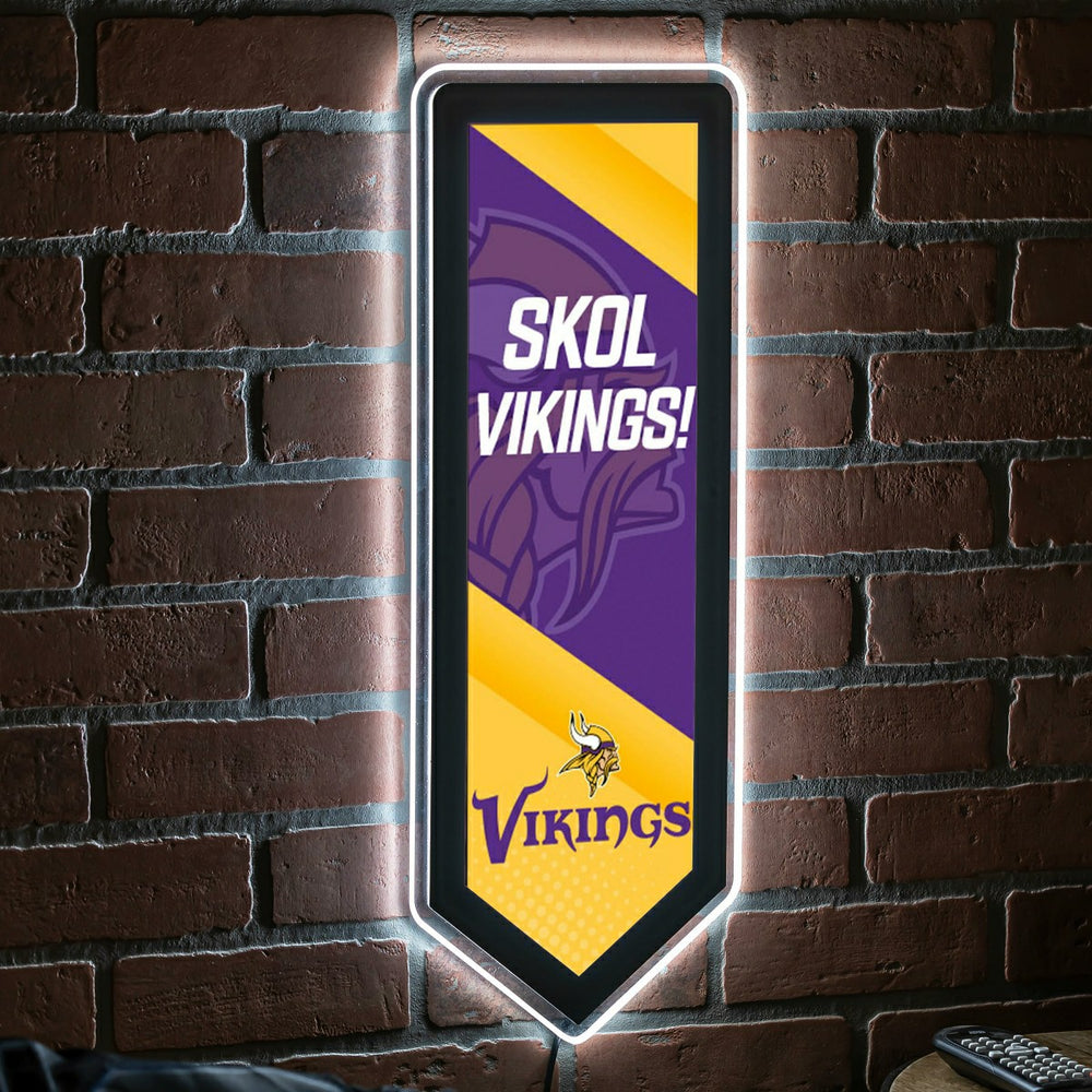 LED Wall Decor, Pennant, Minnesota Vikings - NFL Home