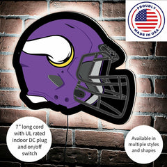 LED Wall Decor, Helmet, Minnesota Vikings - NFL Home
