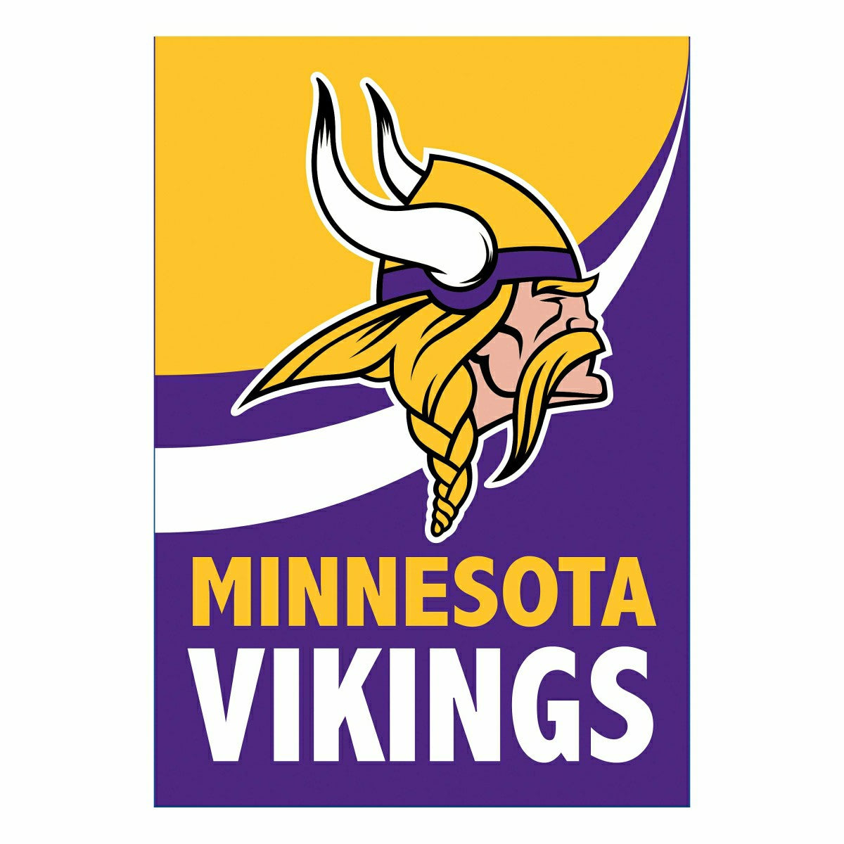 Minnesota Vikings Burlap Flag House Size - NFL Home