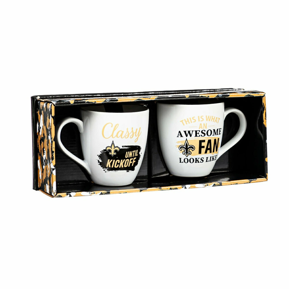 New Orleans Saints, Ceramic Cup O'Java 17oz Gift Set - NFL Home