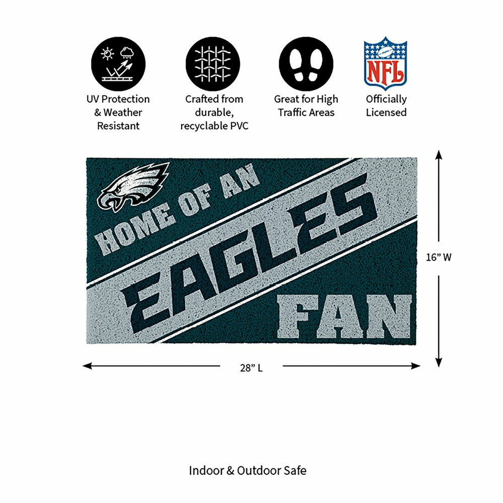 Philadelphia Eagles, PVC Mat COLOR, Home of a Fan - NFL