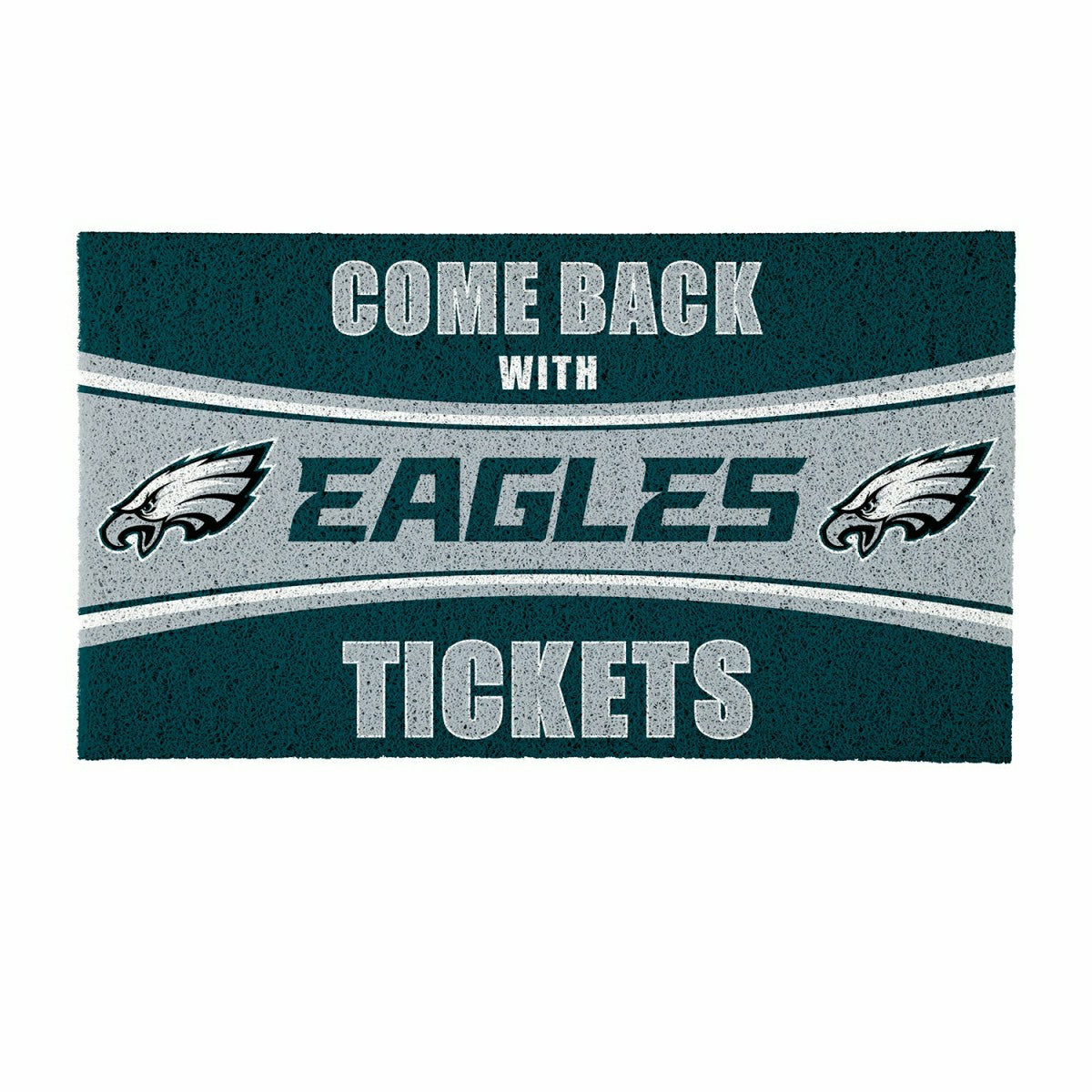 28" x 16" PVC Trapper Mat, Come Back with Tickets, Philadelphia Eagles - NFL