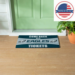 28" x 16" PVC Trapper Mat, Come Back with Tickets, Philadelphia Eagles - NFL