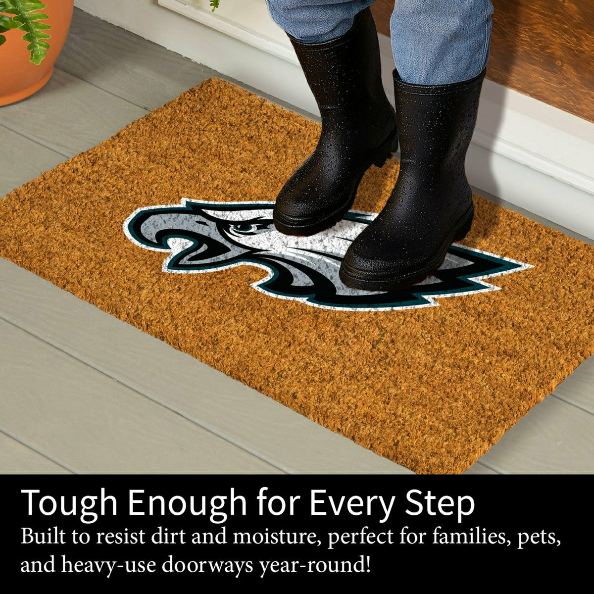 Coir Mat, 16"x28", Philadelphia Eagles - NFL
