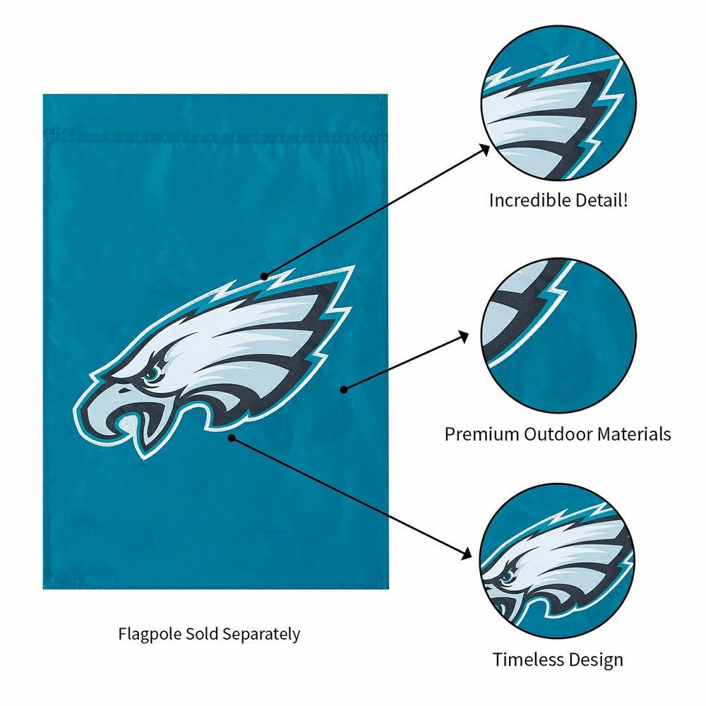 Philadelphia Eagles Applique Garden Flag - NFL Home