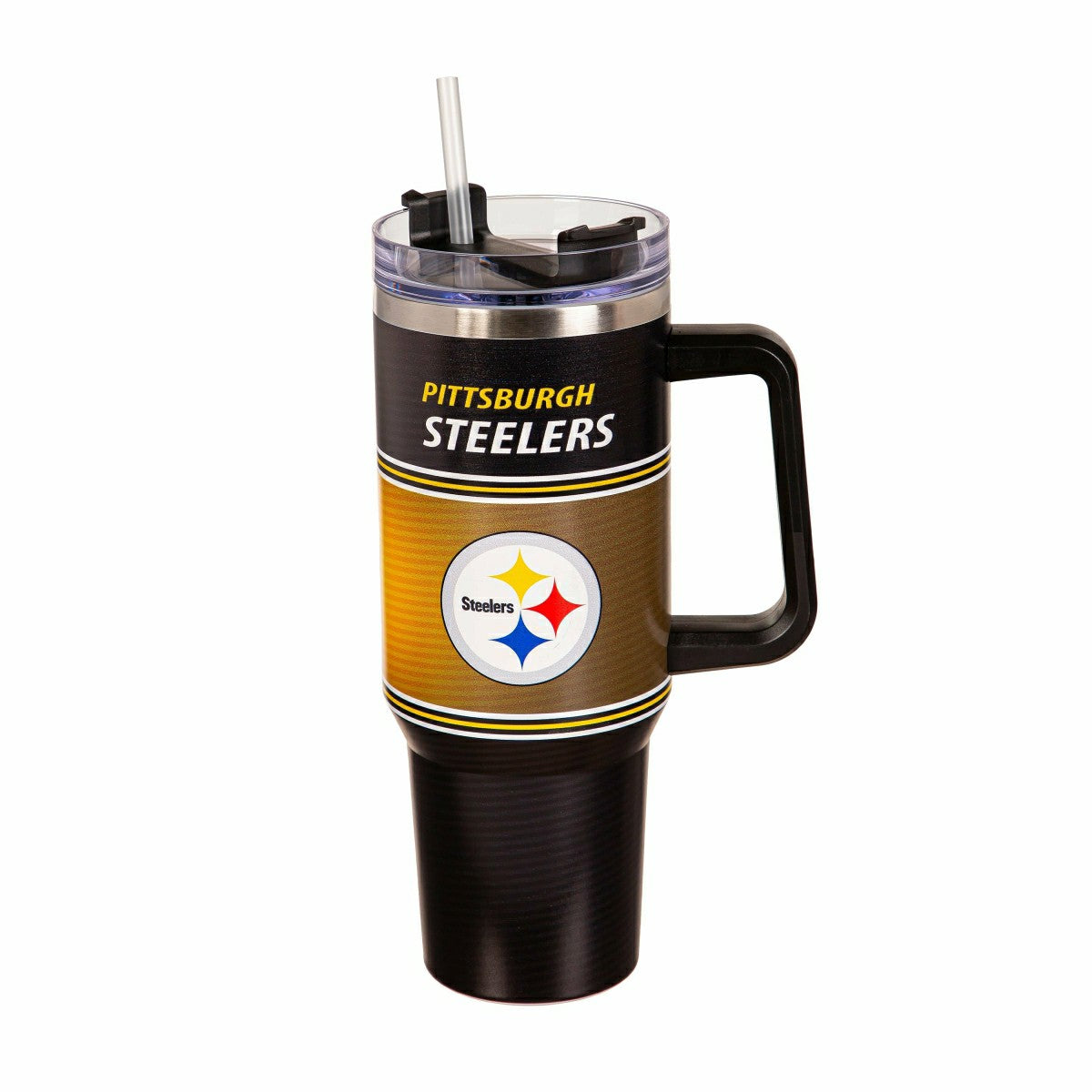 40oz Stainless Steel Canyon Cup w/ Straw, Pittsburgh Steelers - NFL Home