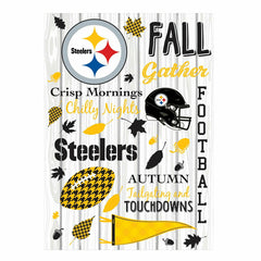 Pittsburgh Steelers, Moire Flag, House Size, Fall Seasonal - NFL Home