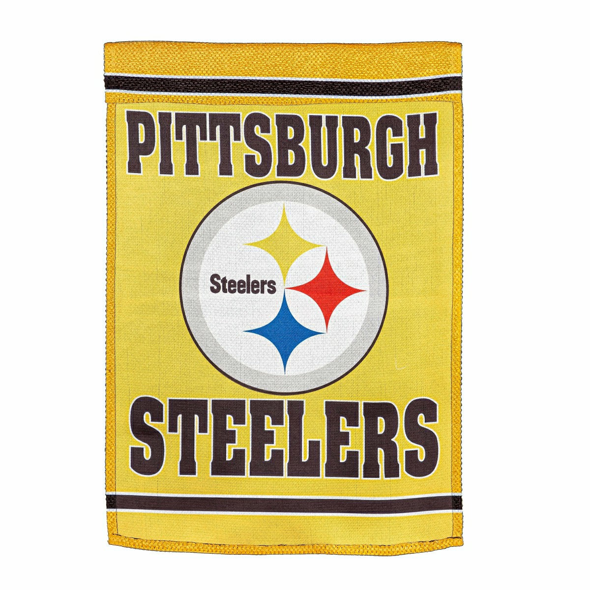 Embossed Suede Flag, House Size, Pittsburgh Steelers - NFL Home