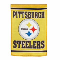 Embossed Suede Flag, House Size, Pittsburgh Steelers - NFL Home