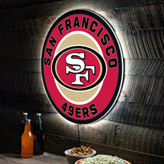 LED Wall Decor, Round, San Francisco 49ers - NFL Home