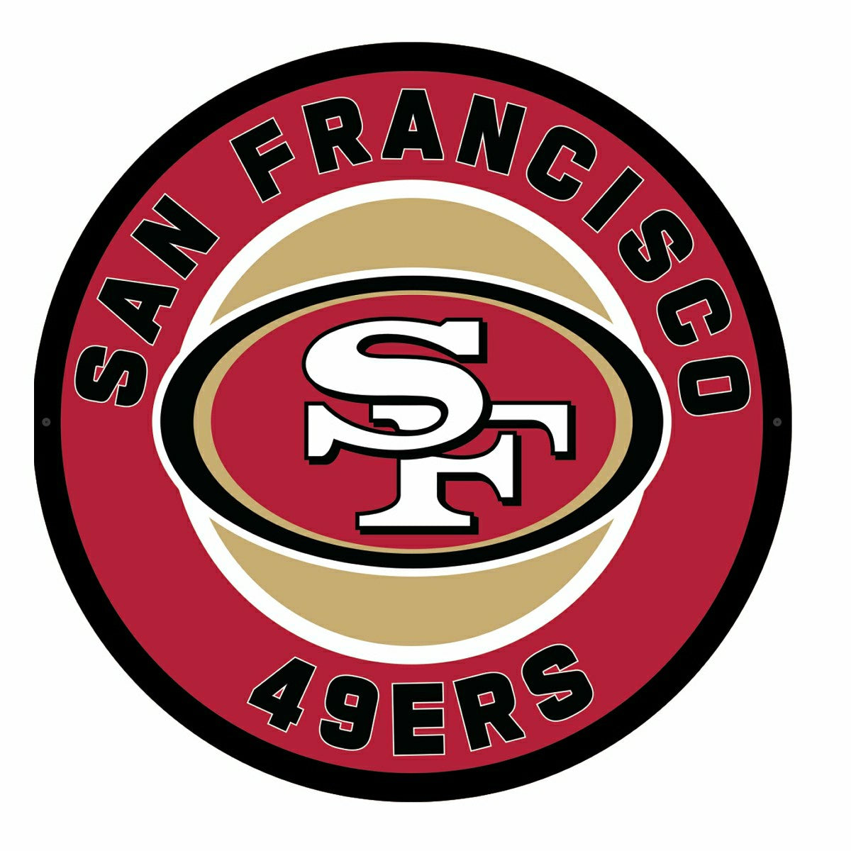 LED Wall Decor, Round, San Francisco 49ers - NFL Home