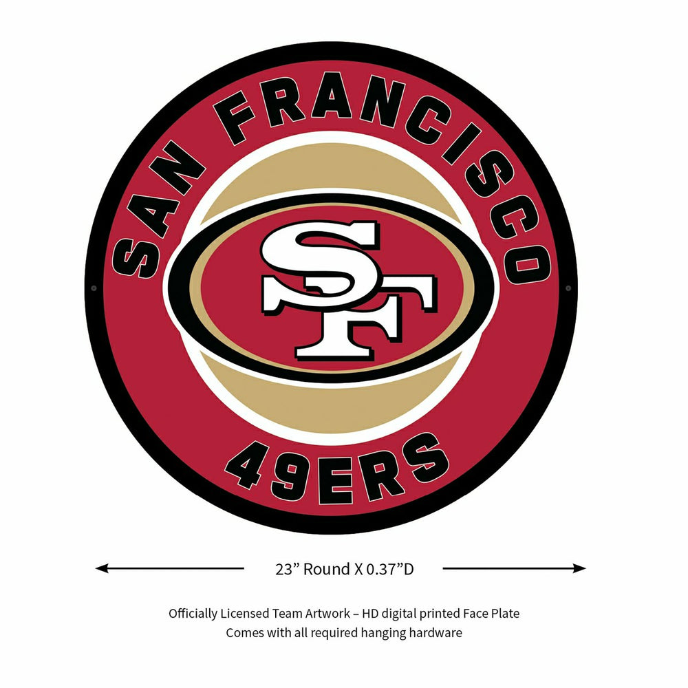 LED Wall Decor, Round, San Francisco 49ers - NFL Home