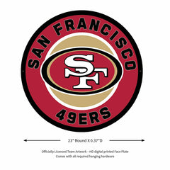 LED Wall Decor, Round, San Francisco 49ers - NFL Home