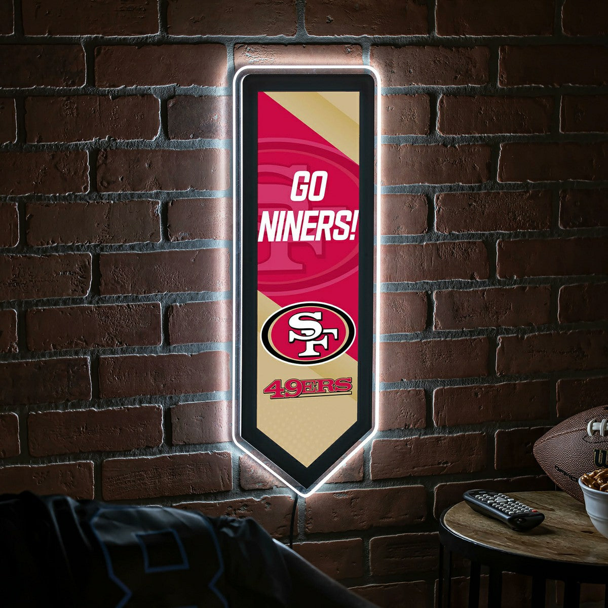 LED Wall Decor, Pennant, San Francisco 49ers - NFL Home