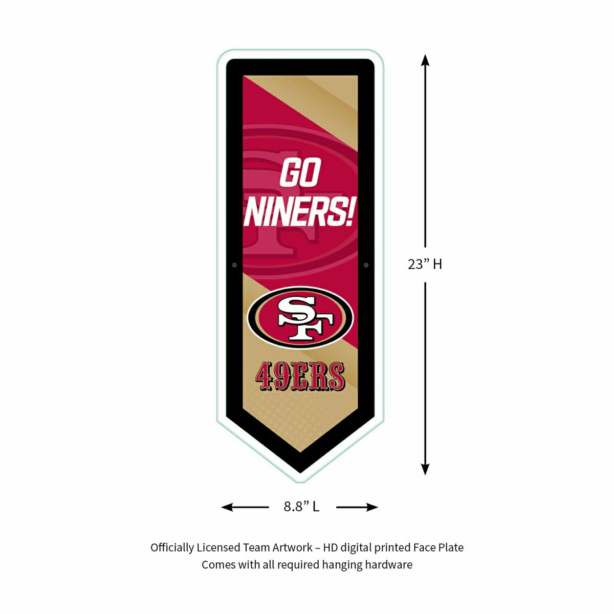 LED Wall Decor, Pennant, San Francisco 49ers - NFL Home