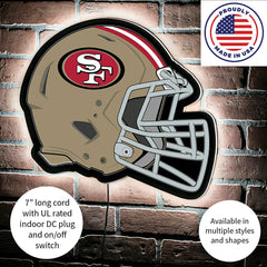 LED Wall Decor, Helmet, San Francisco 49ers - NFL Home
