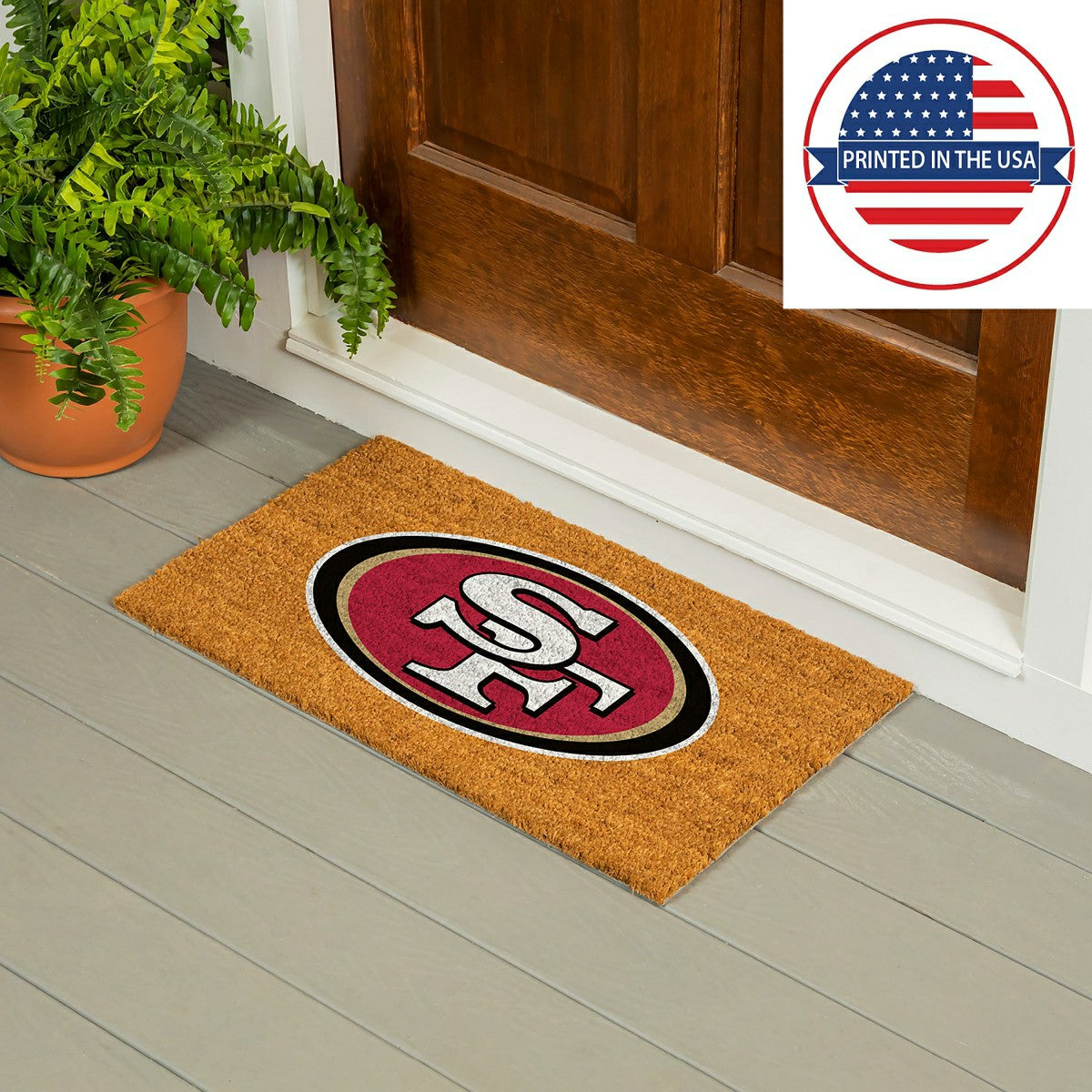 Coir Mat, 16"x28", San Francisco 49ers - NFL