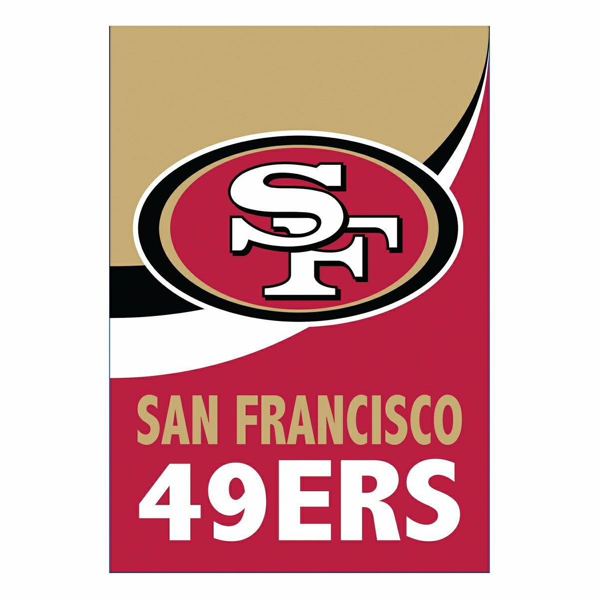 San Francisco 49ers Burlap Flag GDN Size - NFL Home