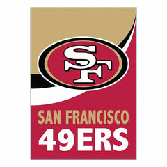 San Francisco 49ers Burlap Flag GDN Size - NFL Home