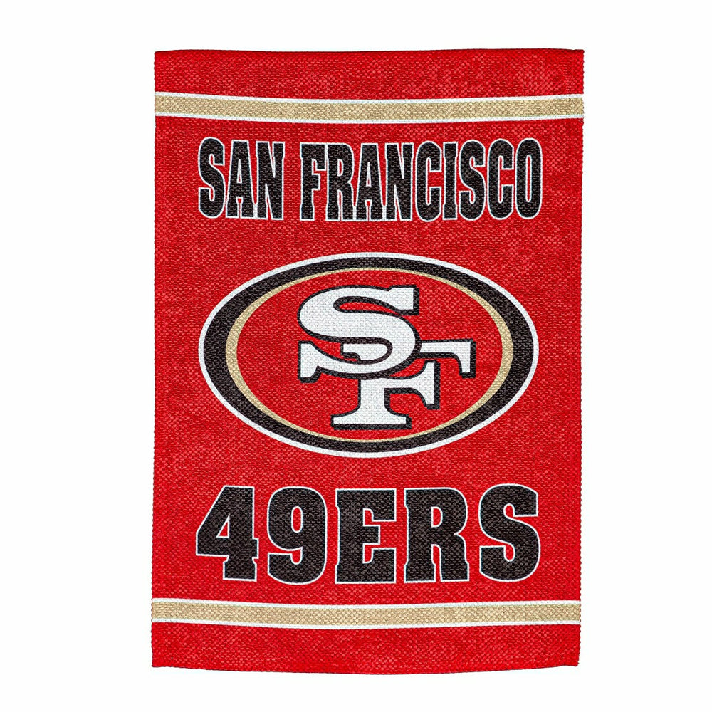 Embossed Suede Flag, House Size, San Francisco 49ers - NFL Home