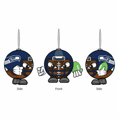 Seattle Seahawks, Ball Head Ornament - NFL