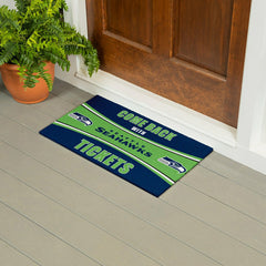 28" x 16" PVC Trapper Mat, Come Back with Tickets, Seattle Seahawks - NFL