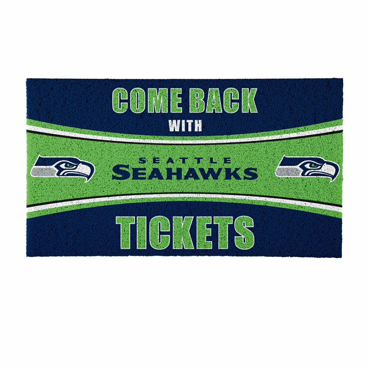 28" x 16" PVC Trapper Mat, Come Back with Tickets, Seattle Seahawks - NFL