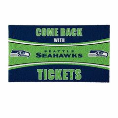 28" x 16" PVC Trapper Mat, Come Back with Tickets, Seattle Seahawks - NFL