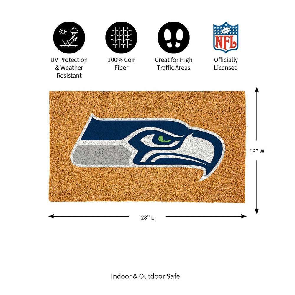 Coir Mat, 16"x28", Seattle Seahawks - NFL
