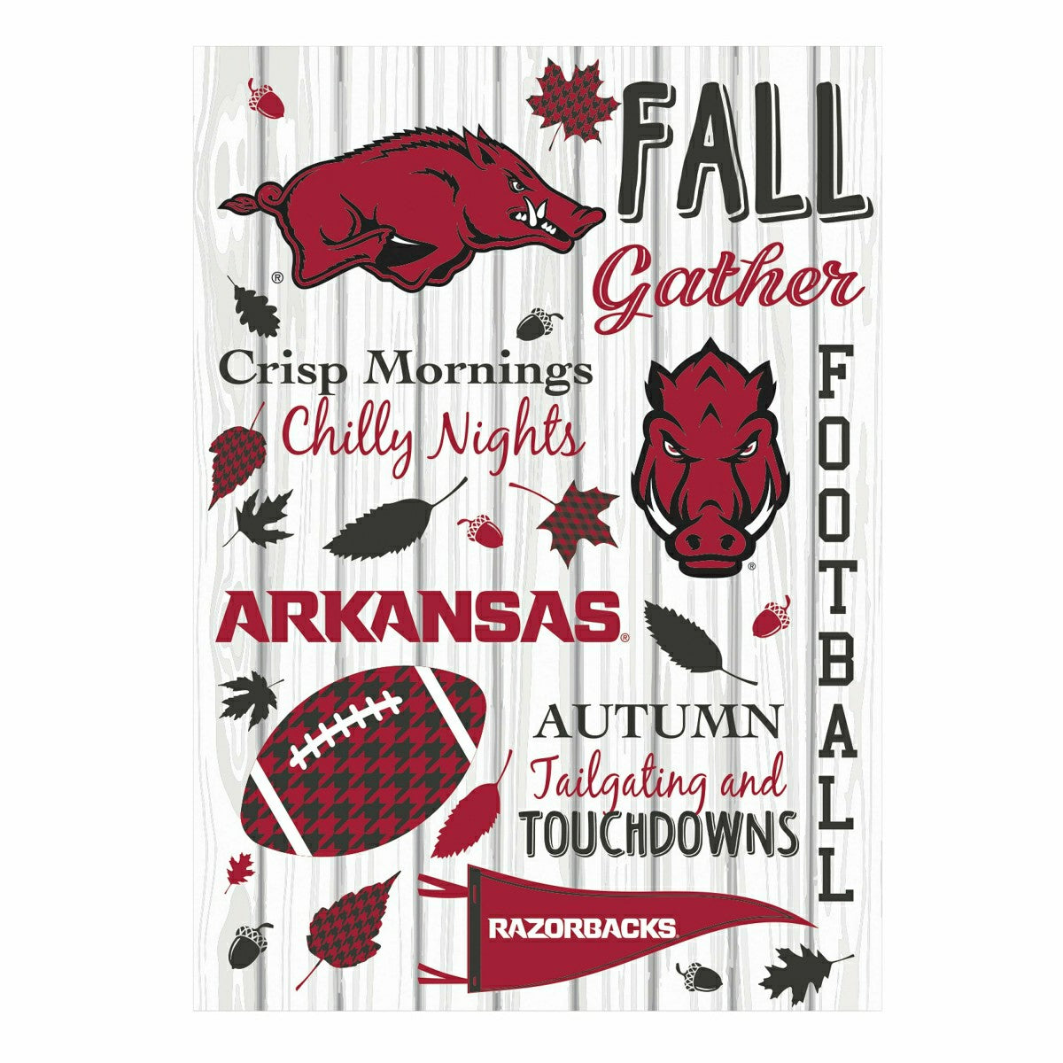 University of Arkansas, Moire Flag, House Size, Fall Seasonal - Home Collegiate