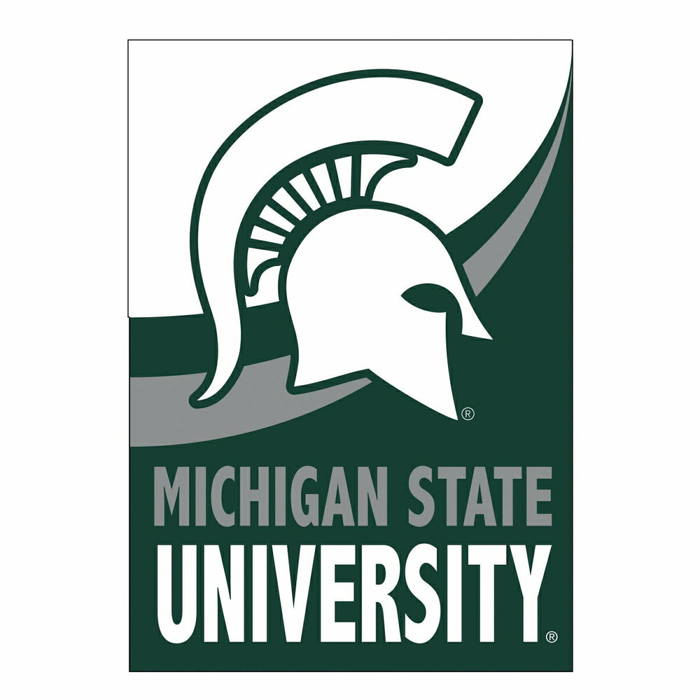 Michigan State University Burlap House Flag - Home Collegiate