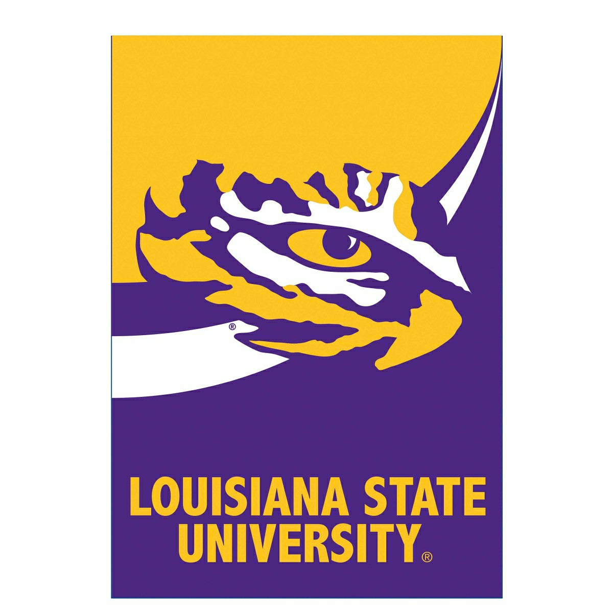 Louisiana State University Burlap Flag House Size - Home Collegiate