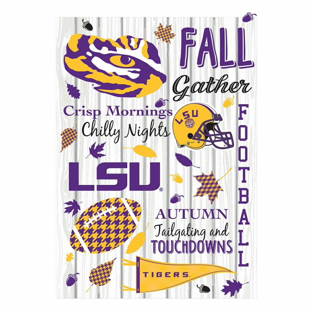 Louisiana State University, Moire Flag, House Size, Fall Seasonal - Home Collegiate
