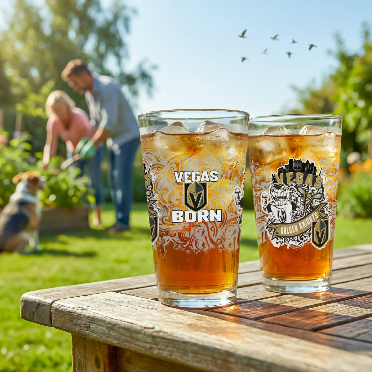 Vegas Golden Knights 16oz Glass pint, Set of 2 - Home