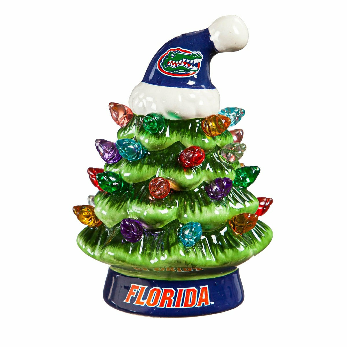 4" Mini LED Tabletop Christmas Tree, Set of 2, University of Florida - Home Collegiate