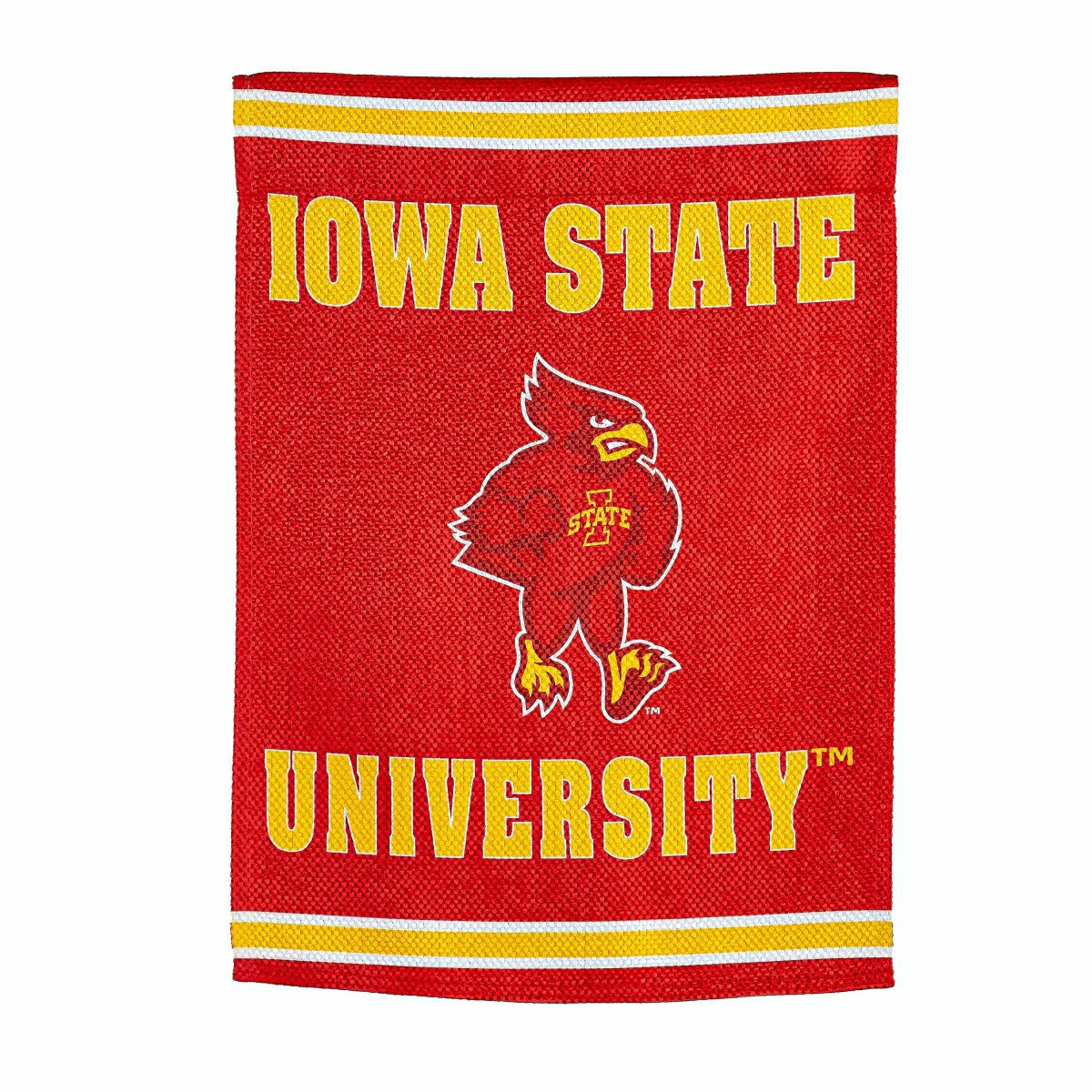 Embossed Suede Flag, House Size, Iowa State University - Collegiate Home