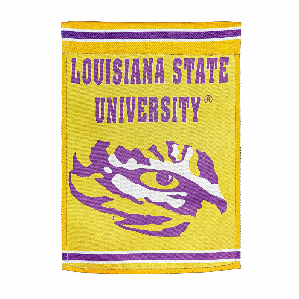 Embossed Suede Flag, House Size, Louisiana State University - Collegiate Home